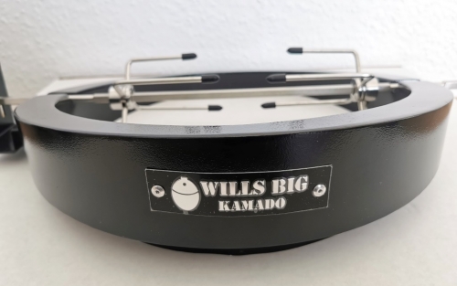WILLS BIG Kamado Grill Rotisserie Drehspieß Zubehör für 15 zoll